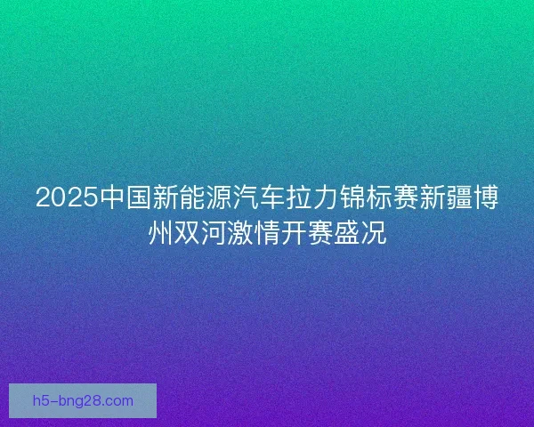 2025中国新能源汽车拉力锦标赛新疆博州双河激情开赛盛况